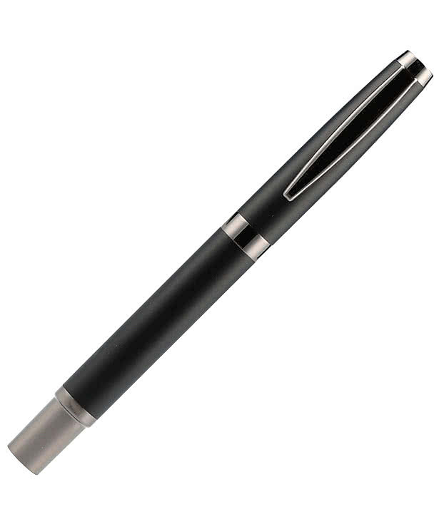 Laser Engraved Recycled Brass Ultra Gel Rollerball Pen (black ink)