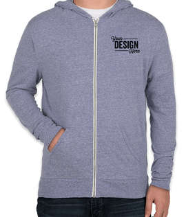 Canada - Threadfast Tri-Blend Full Zip T-shirt Hoodie - Color: Navy Triblend