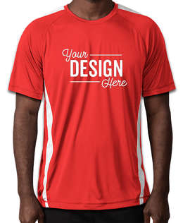 Sport-Tek Competitor Colorblock Performance Shirt - Color: True Red / White