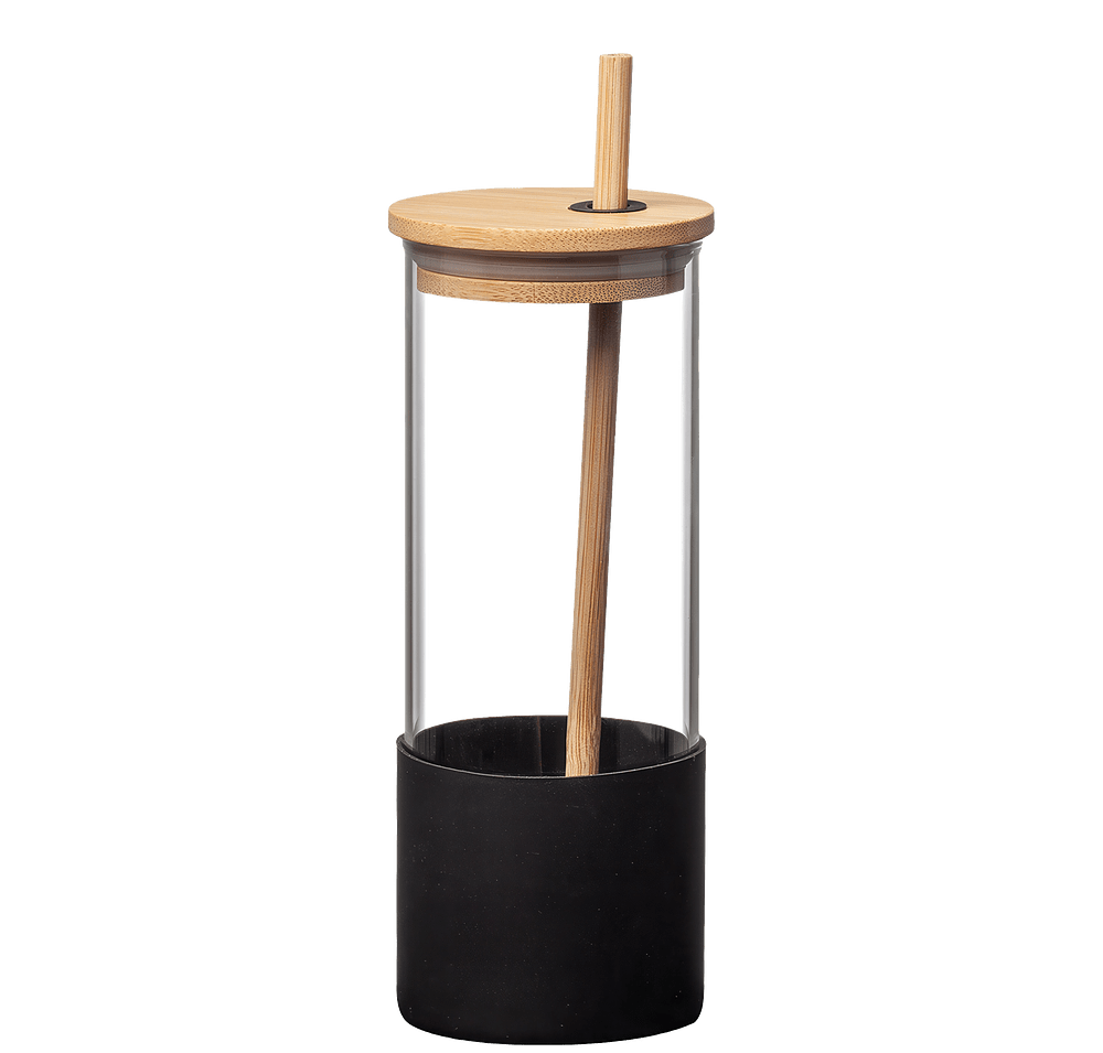 17 oz. Shanti Glass Tumbler with Bamboo Lid-default