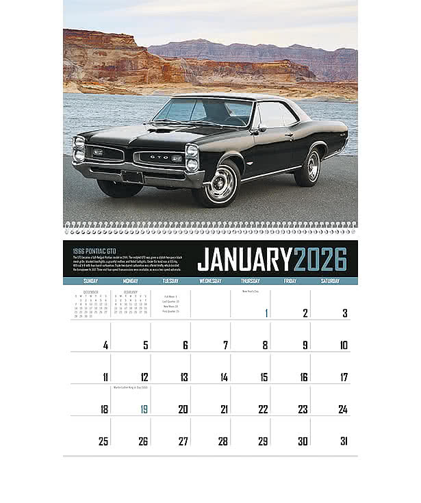 Muscle Cars Calendar