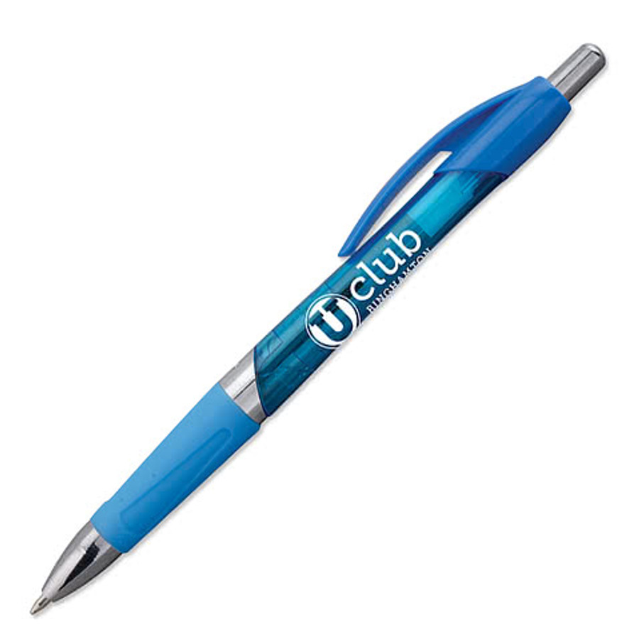 Gassetto Gem Jumbo Barrel Ballpoint Pen (blue ink) in Translucent Blue