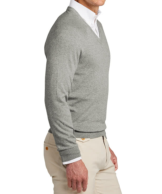 Brooks Brothers Cotton Stretch V-Neck Sweater