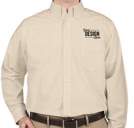Ultra Club Wrinkle-Free Oxford Dress Shirt - Color: Tan