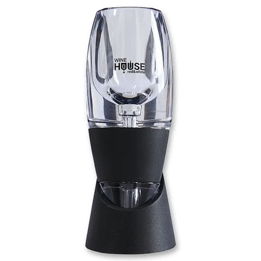 Acrylic Wine Decanter with Stand in Clear/Black