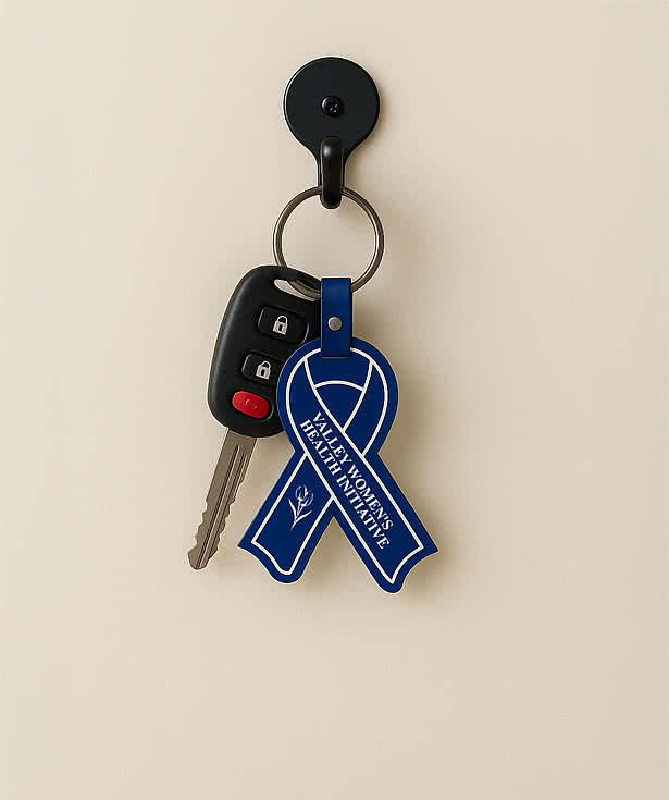 Awareness Ribbon Shaped Flexible Keychain