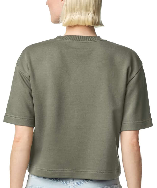 American Apparel Women's Heavyweight French Terry Cropped T-shirt