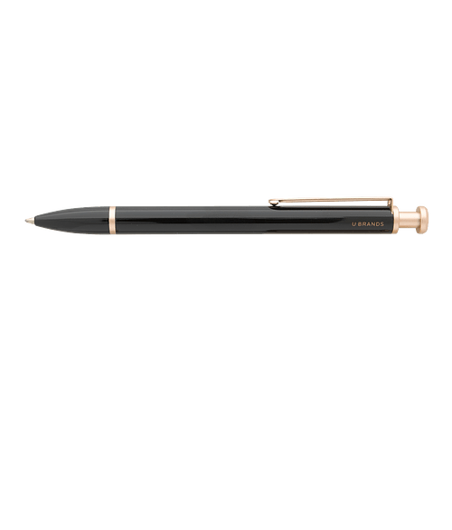 U Brands Monterey Flagship Pen in Black w/Rose Gold trim