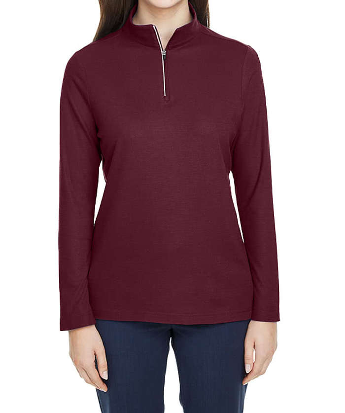 Core 365 Women's Fusion ChromaSoft Pique Quarter Zip Sweatshirt