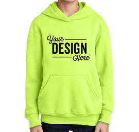Port & Company Youth Core Pullover Hoodie - Color: Neon Yellow