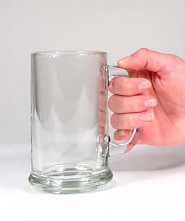 Laser Engraved 15 oz. Glass Tankard