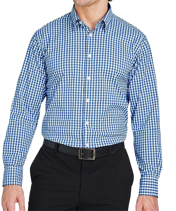 Devon & Jones CrownLux Gingham Performance Dress Shirt