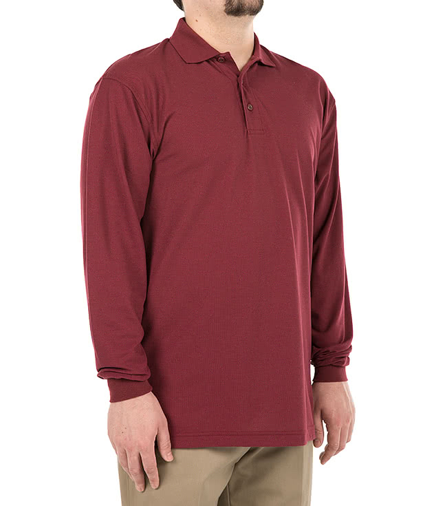 Port Authority Silk Touch Long Sleeve Polo - Printed