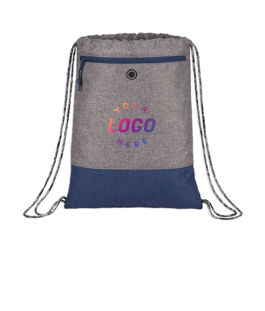 Logan Drawstring Bag in Navy