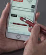 Laser Engraved Textari Comfort Stylus Pen (blue ink)