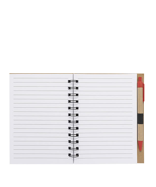 Heart Die Cut Hard Cover Spiral Notebook with Pen
