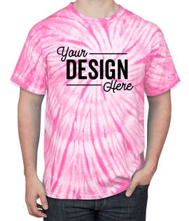 Dyenomite 100% Cotton Tonal Tie-Dye T-shirt - Color: Pink