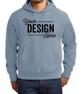 Champion Heavyweight Reverse Weave Garment Dyed Pullover Hoodie - Color: Saltwater