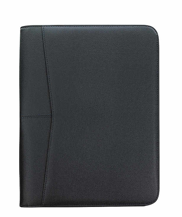 Debossed Arrow Zippered Padfolio