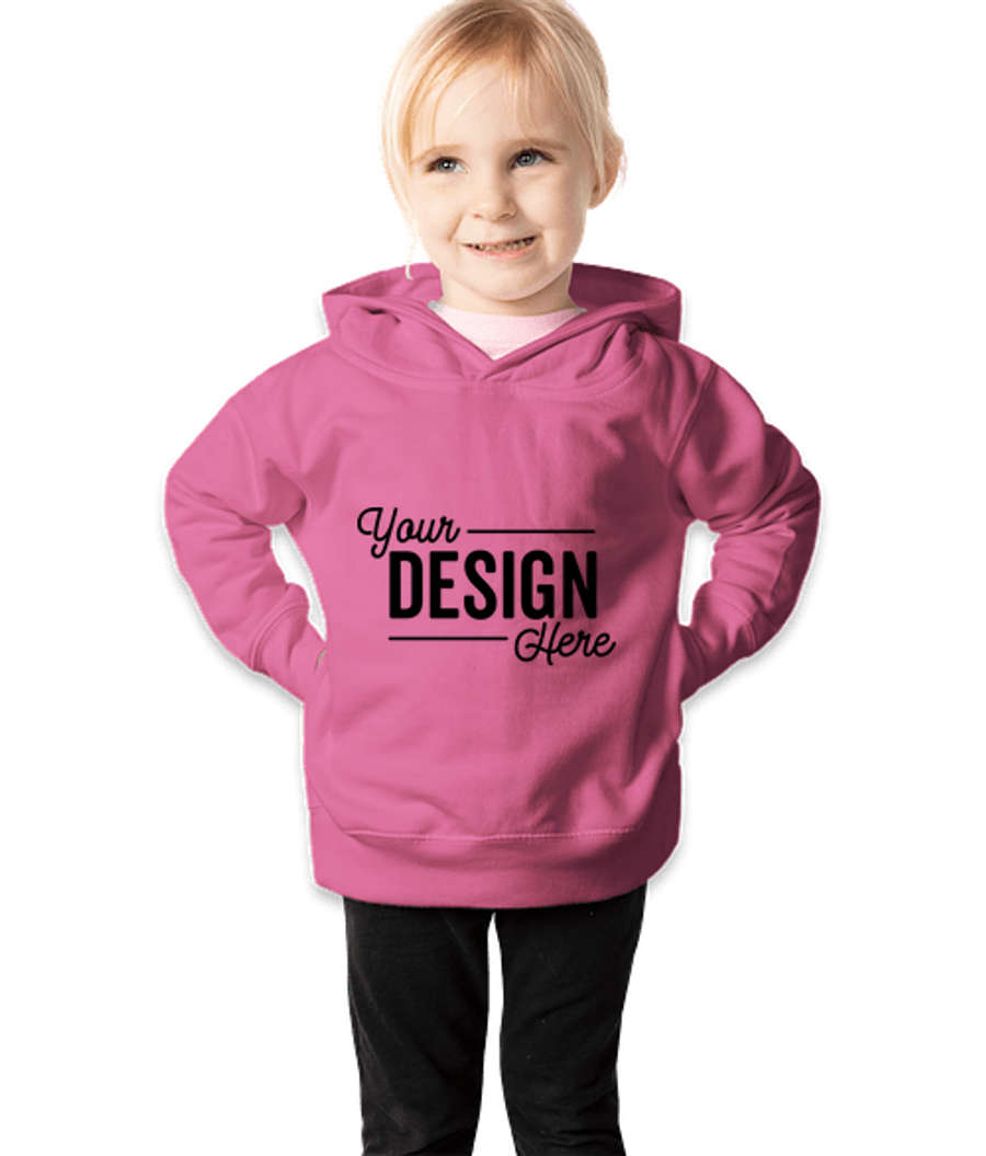 Rabbit Skins Toddler Pullover Hoodie in Raspberry