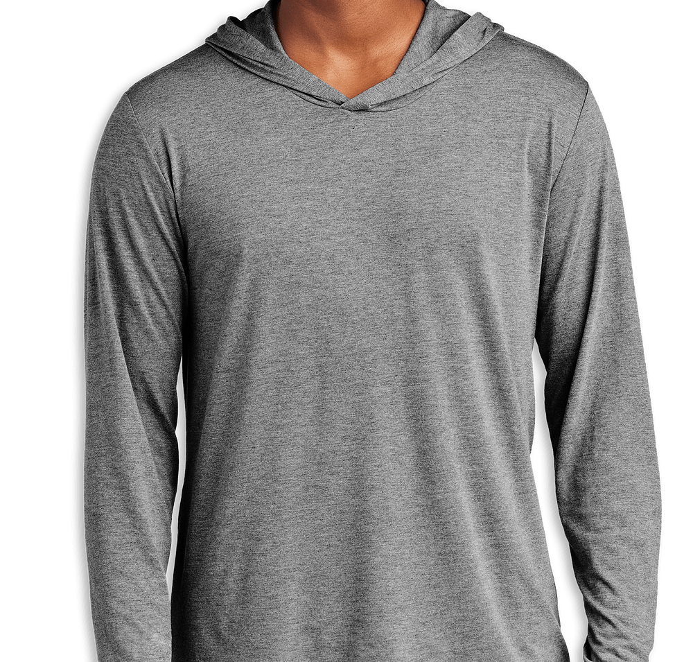 District Perfect Tri-Blend Hooded Long Sleeve T-shirt-default