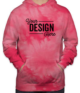 Independent Trading Tie-Dye Pullover Hoodie - Color: Tie Dye Pink