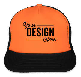 District Neon Snapback Trucker Hat - Color: Neon Orange