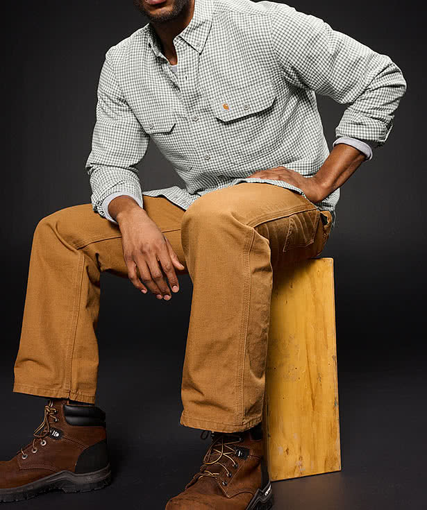 Carhartt Rugged Flex Plaid Long Sleeve Work Shirt