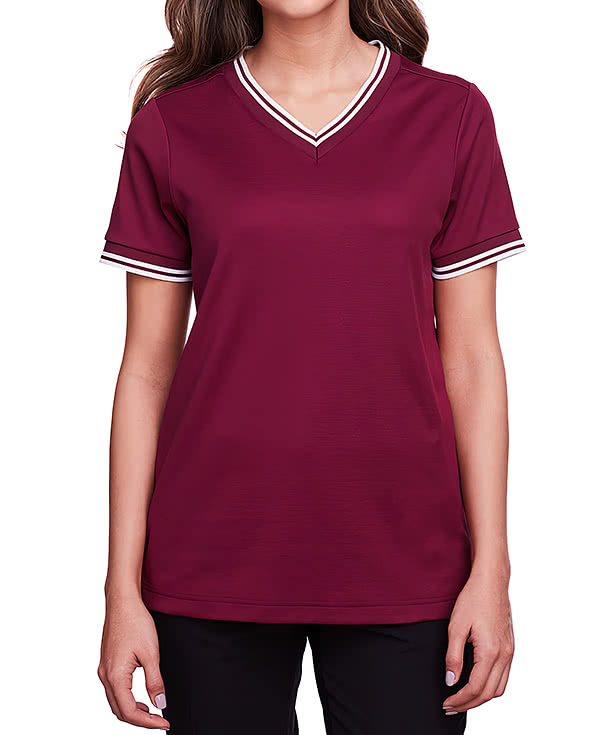 Devon & Jones Women's CrownLux Plaited Tipped Performance Shirt