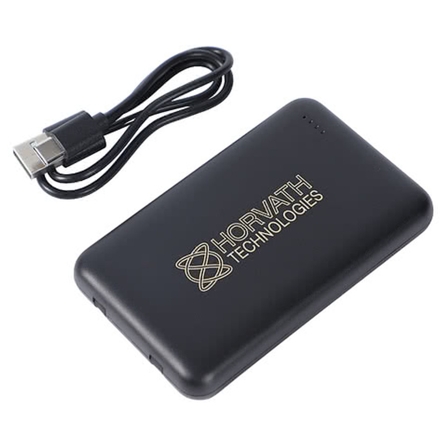 Marquis 5,000 mAh 20W PD Wireless Power Bank with Built-In Cables in Black