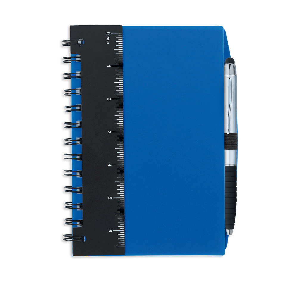 Ruler Notebook with Sticky Flags and Stylus Pen-default
