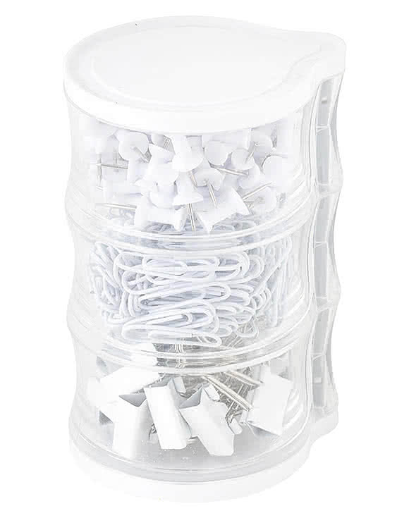 Tower of Clips and Push Pins