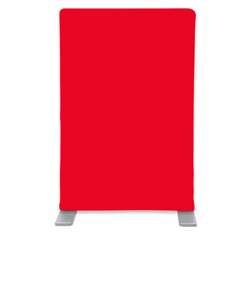 Full Color EuroFit Mini Tabletop Banner in Red