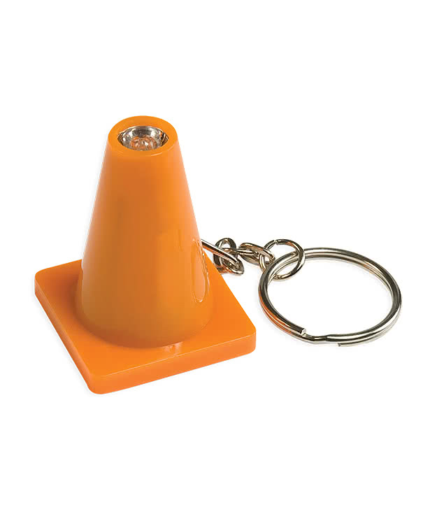 Light Up Safety Cone Keychain