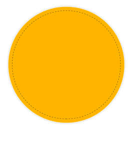 Full Color 4 in. Circle Vinyl Decal - Color: Athletic Gold