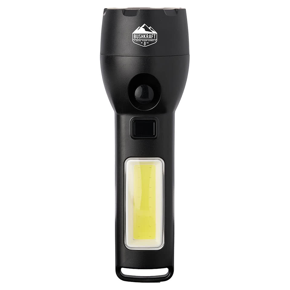 Solar Powered Rechargeable COB Flashlight