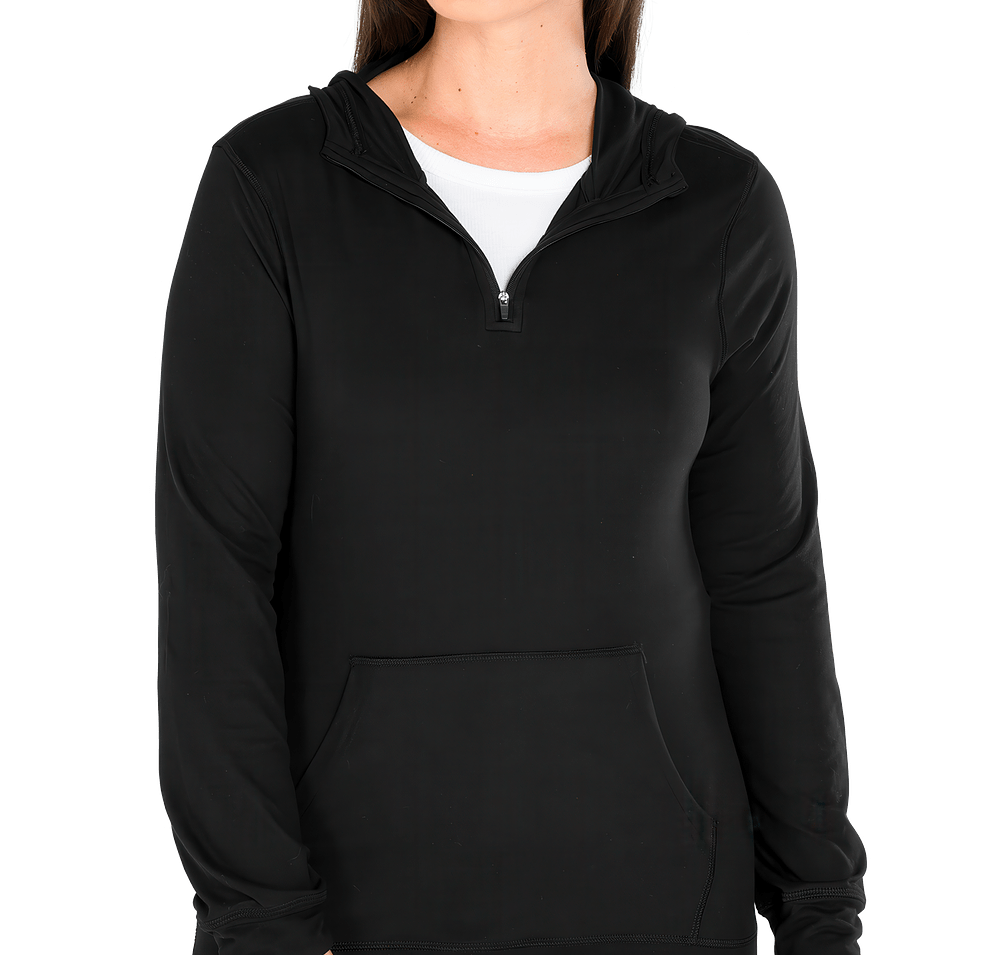 Charles River Women's Pulse Hooded Quarter Zip Performance Shirt-default