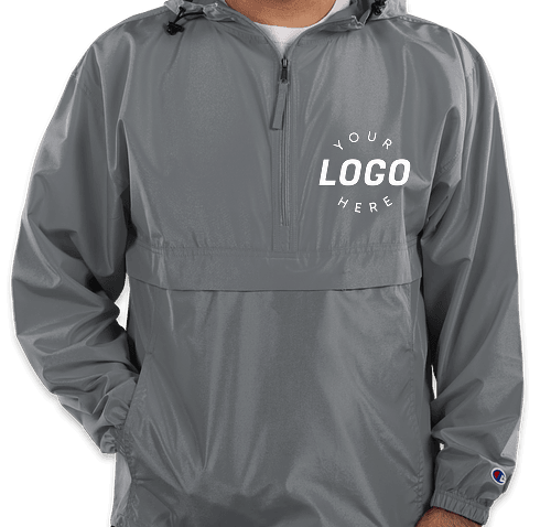 Quarter zip windbreaker custom store