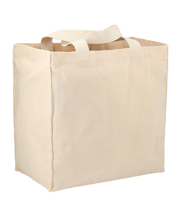 Essential Medium Cotton Canvas Grocery Tote Bag