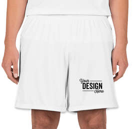 High Five Contrast Performance Shorts - Color: White / White