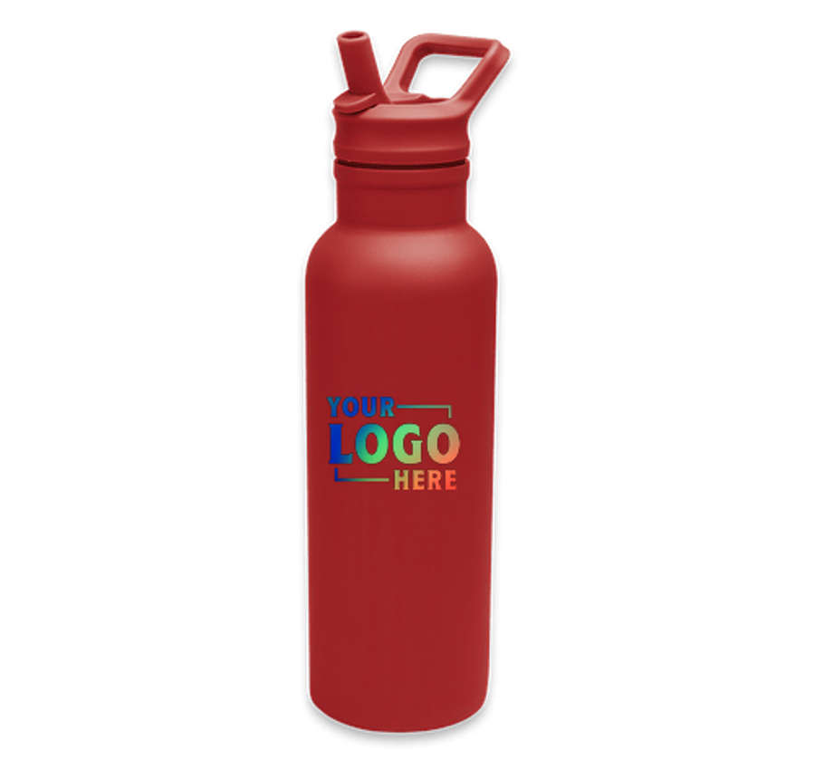 17 oz. Hailey Recycled Stainless Steel Water Bottle in RED