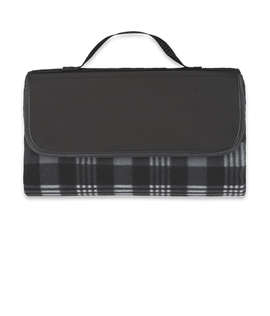 Park Fleece Blanket - Color: Black w Gray Plaid