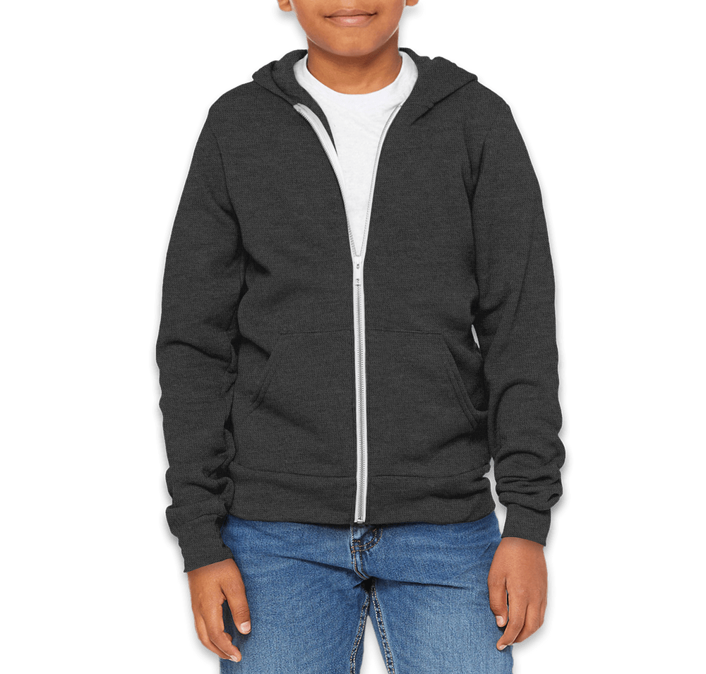 Bella + Canvas Youth Ultra Soft Zip Hoodie-default