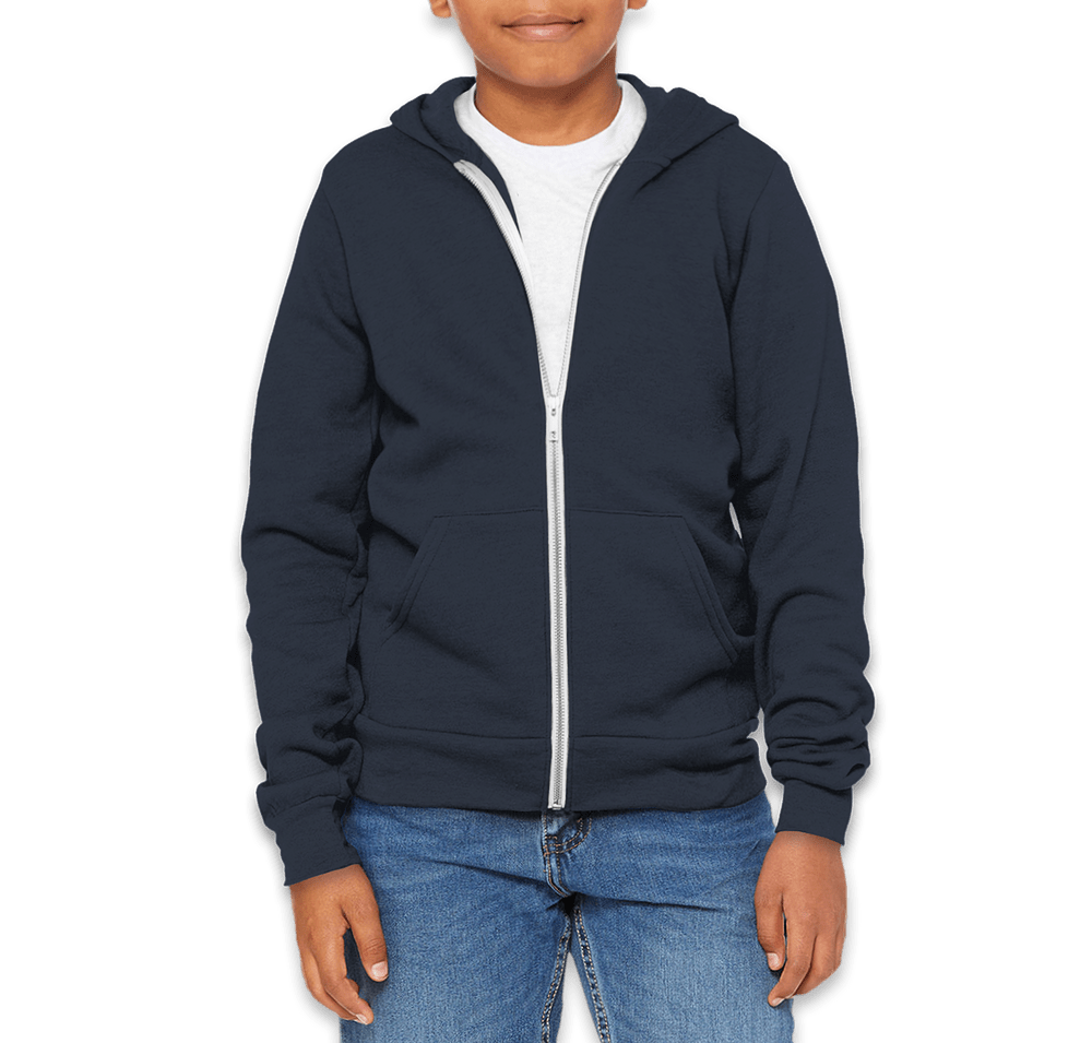 Bella + Canvas Youth Ultra Soft Zip Hoodie-default