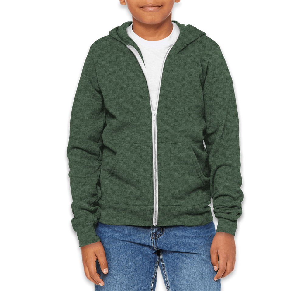 Bella + Canvas Youth Ultra Soft Zip Hoodie-default