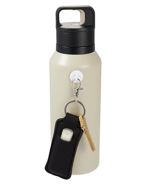 Water Bottle Charm with Neoprene Chapstick Holder