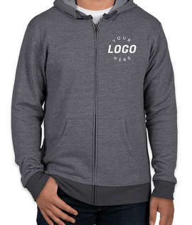Next Level Melange Zip Hoodie - Color: Navy