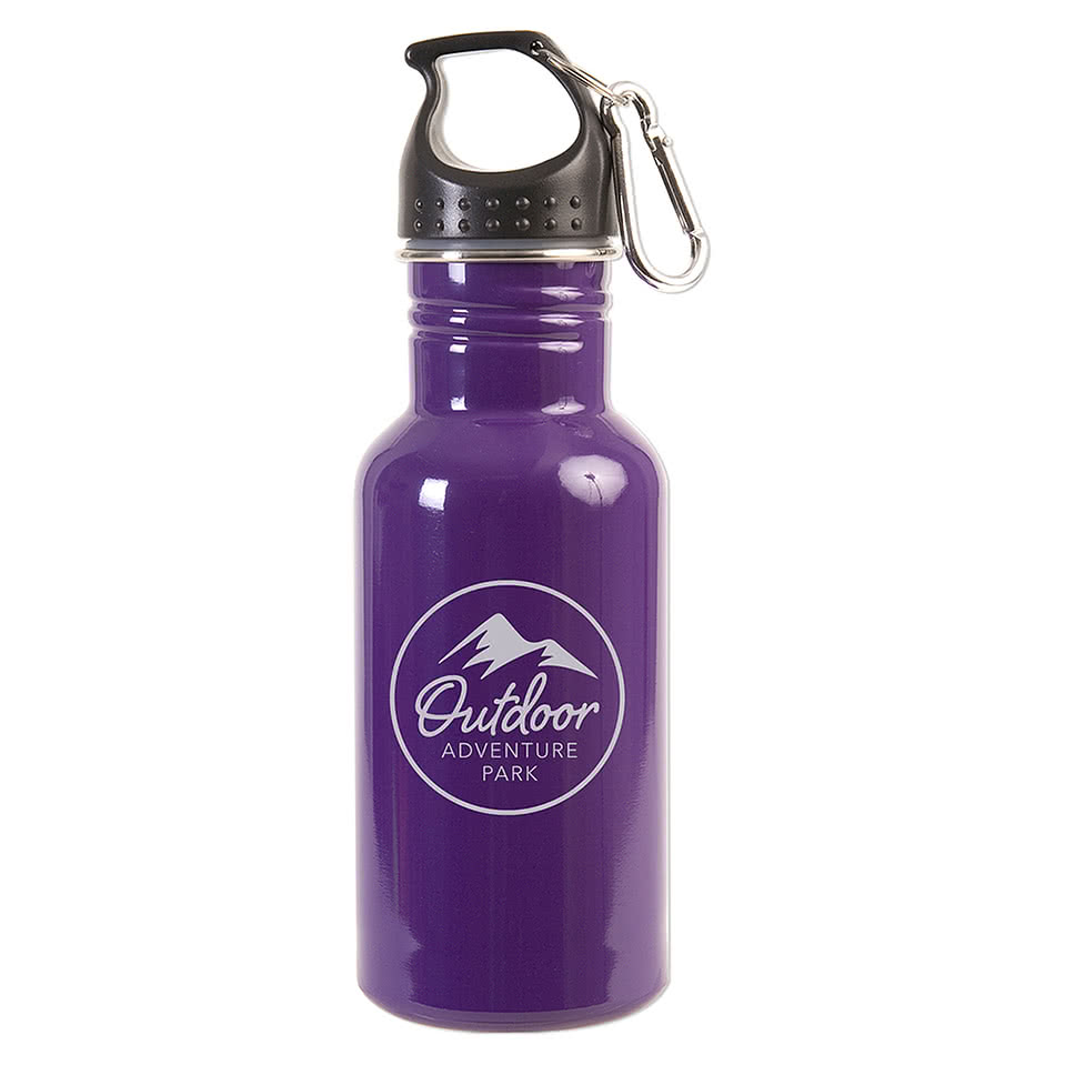 17 oz. Stainless Steel Adventure Water Bottle with Carabiner