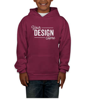 Hanes Youth EcoSmart 50/50 Pullover Hoodie - Color: Maroon