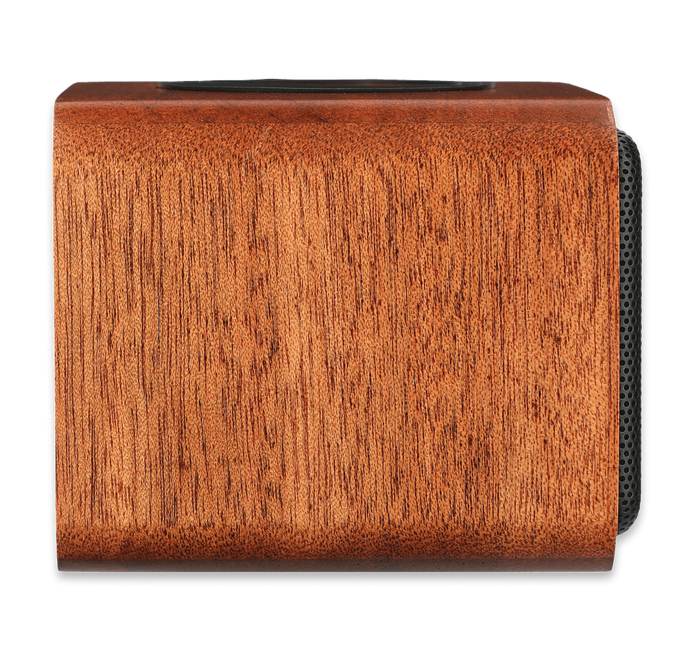 Laser Engraved Wood Portable Bluetooth Speaker with Wireless Charging Pad-default